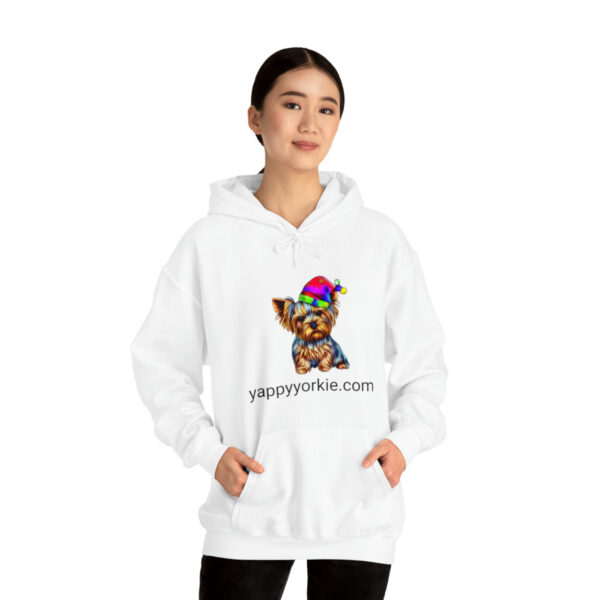 Unisex Heavy Blend™ Christmas Yorkie Grey Hooded Sweatshirt - Image 14