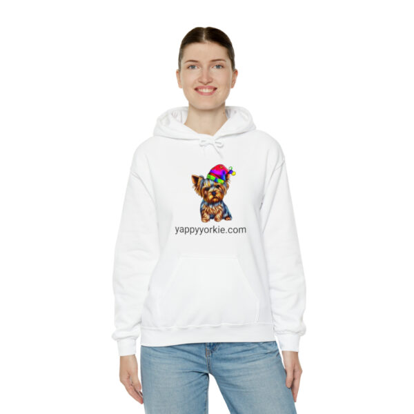 Unisex Heavy Blend™ Christmas Yorkie Grey Hooded Sweatshirt - Image 16