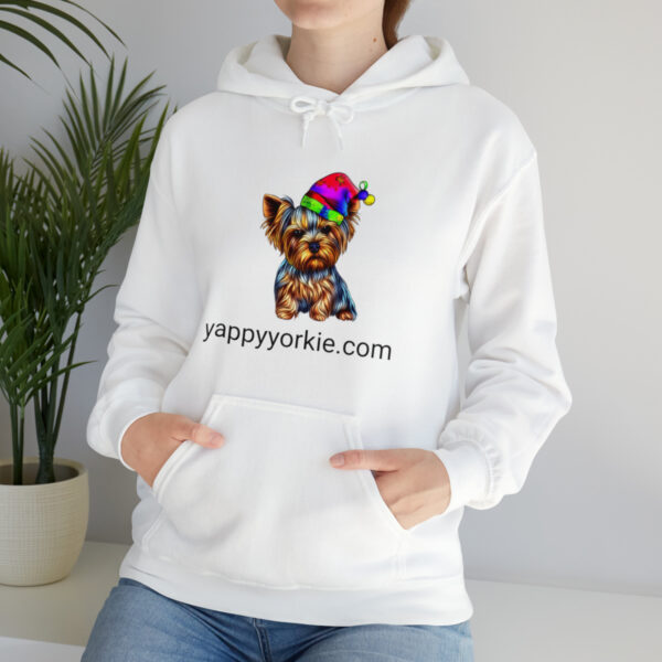 Unisex Heavy Blend™ Christmas Yorkie Grey Hooded Sweatshirt - Image 18