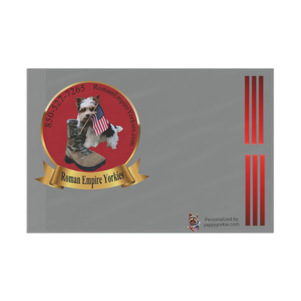 RomanEmpireYorkies Vertical Flag2 - Grey - Image 5