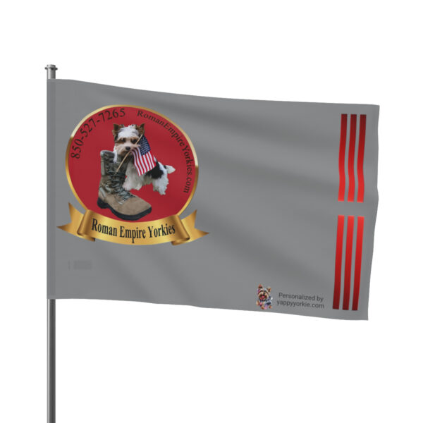 RomanEmpireYorkies Vertical Flag2 - Grey - Image 7