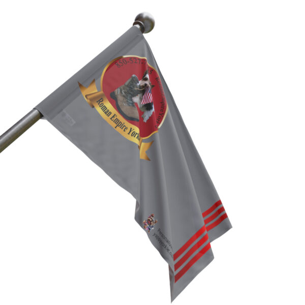 RomanEmpireYorkies Vertical Flag2 - Grey - Image 8