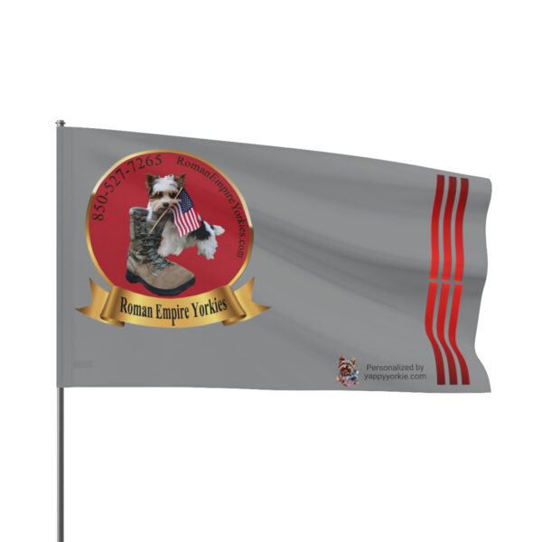 RomanEmpireYorkies Vertical Flag2 - Grey