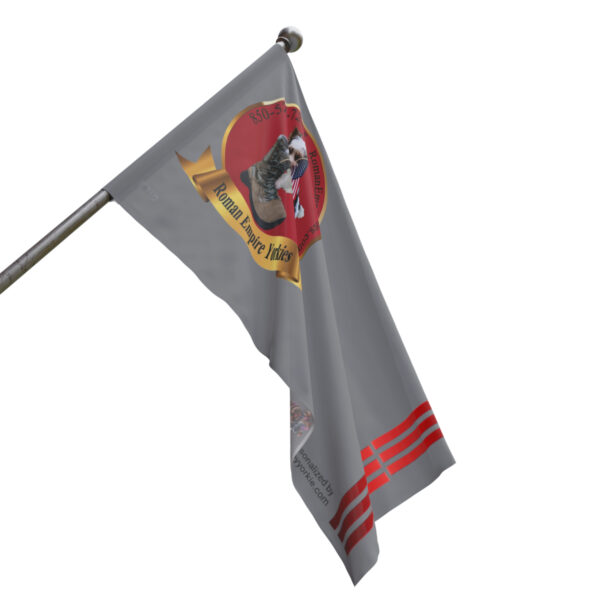 RomanEmpireYorkies Vertical Flag2 - Grey - Image 4