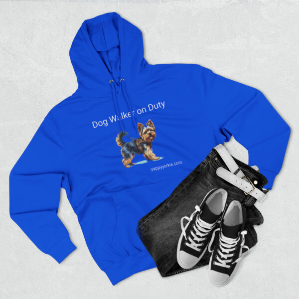 Unisex Premium Yorkie Dog Walker Pullover Hoodie - Image 3