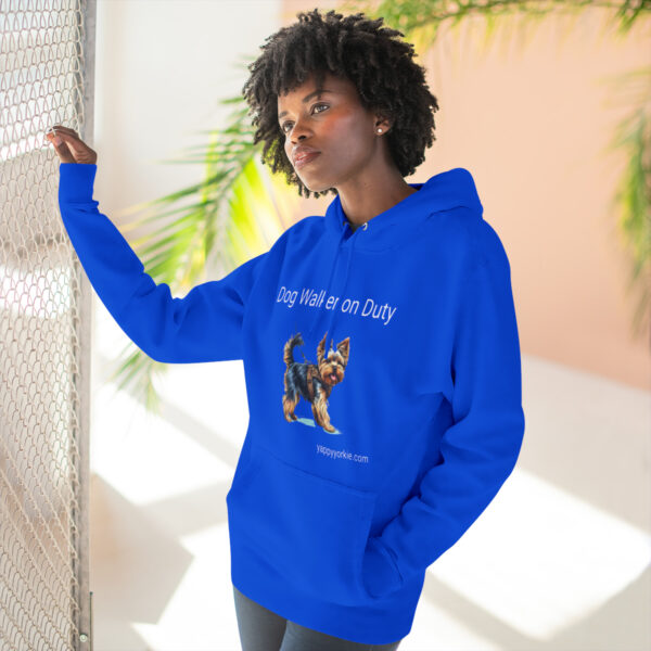 Unisex Premium Yorkie Dog Walker Pullover Hoodie - Image 6