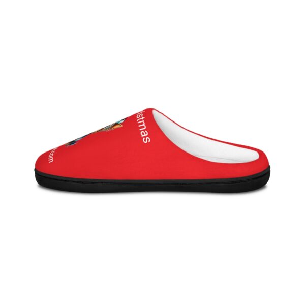 Women's Indoor Yorkie Christmas Slippers - Red - Image 3