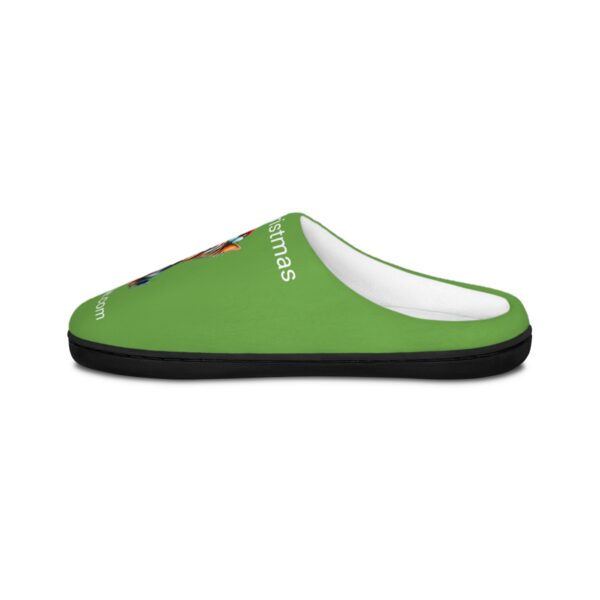 Women's Indoor Yorkie Christmas Slippers - Green - Image 3