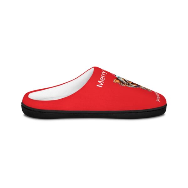 Women's Indoor Yorkie Christmas Slippers - Red - Image 5