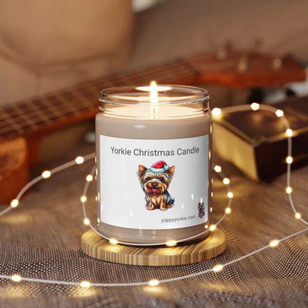 Scented Soy Yorkie Chistmas Candle, 9oz - Image 13