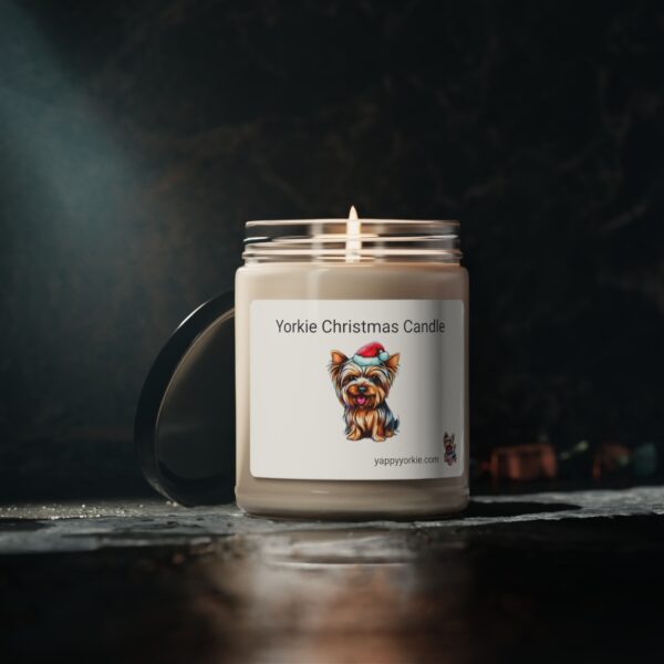 Scented Soy Yorkie Chistmas Candle, 9oz - Image 15