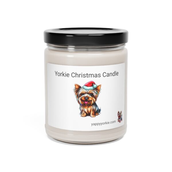 Scented Soy Yorkie Chistmas Candle, 9oz - Image 11