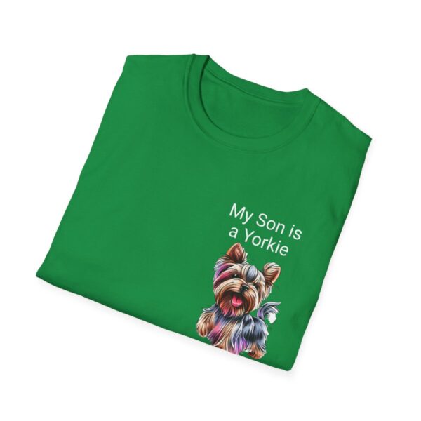 Unisex Softstyle My Son is a Yorkie T-Shirt - Image 52