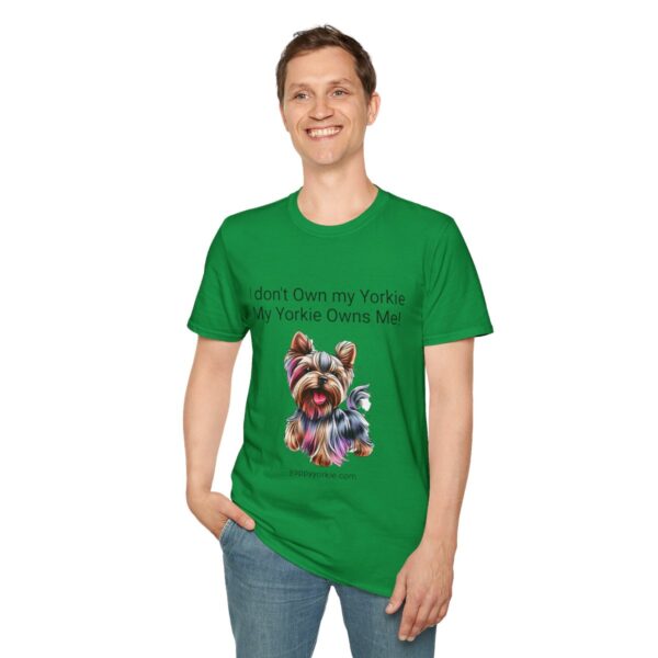 Unisex Softstyle My Yorkie Owns Me T-Shirt - Image 55