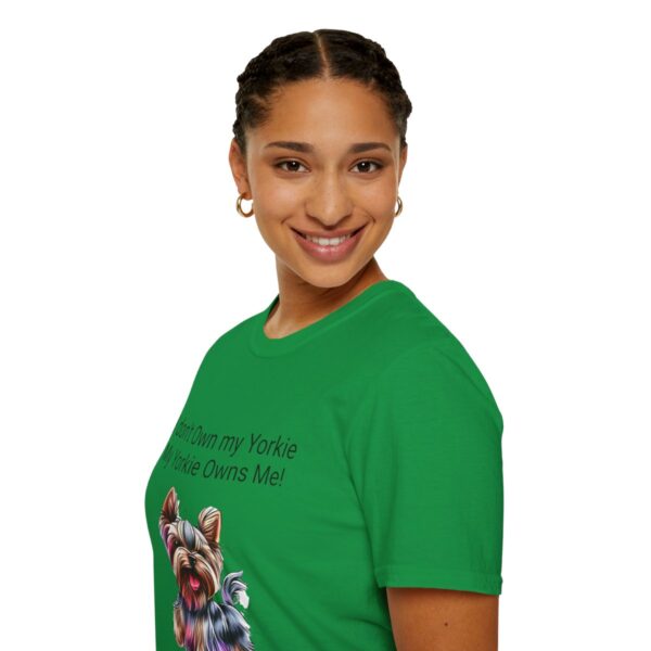 Unisex Softstyle My Yorkie Owns Me T-Shirt - Image 57