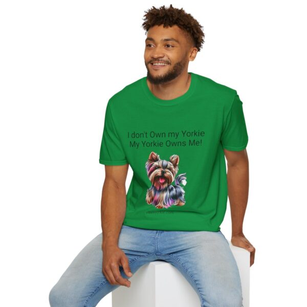 Unisex Softstyle My Yorkie Owns Me T-Shirt - Image 60