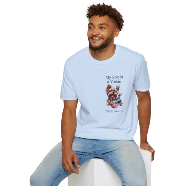 Unisex Softstyle My Son is a Yorkie T-Shirt - Image 84