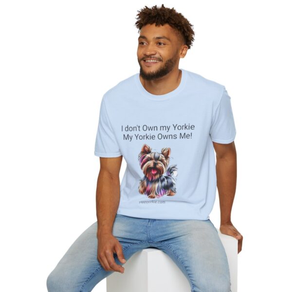 Unisex Softstyle My Yorkie Owns Me T-Shirt - Image 72