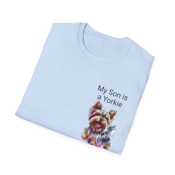 Unisex Softstyle My Son is a Yorkie T-Shirt - Image 76