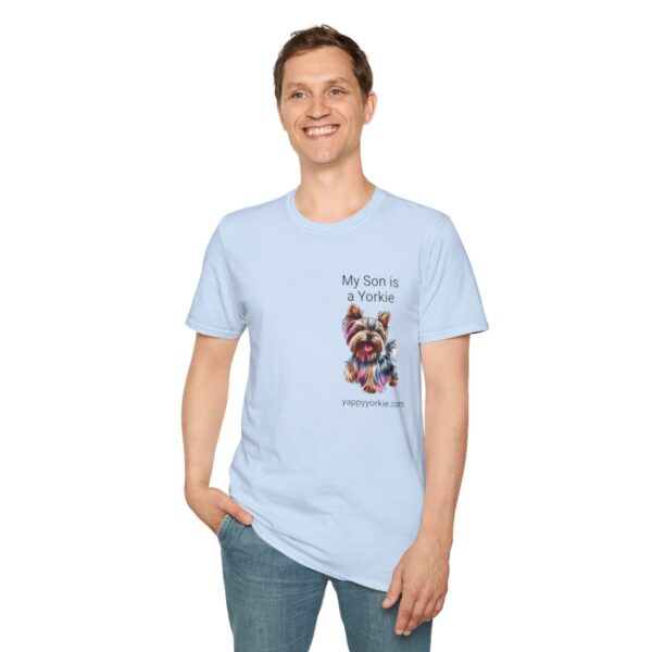 Unisex Softstyle My Son is a Yorkie T-Shirt - Image 79