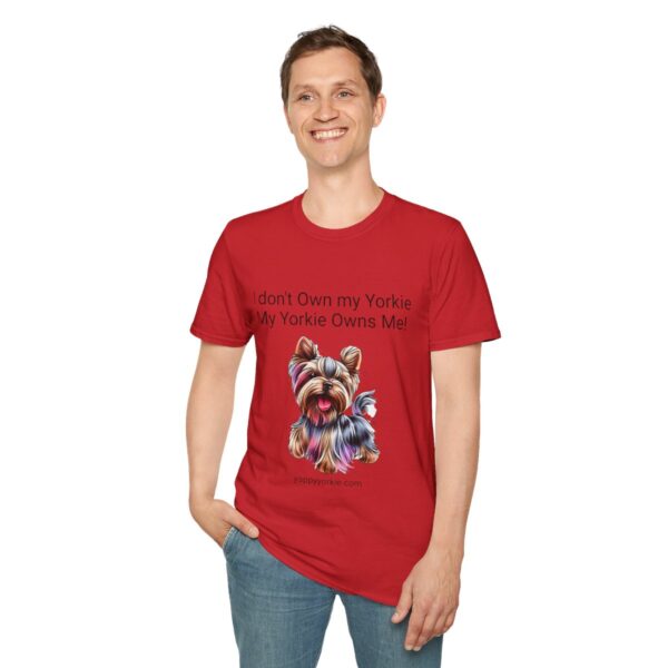 Unisex Softstyle My Yorkie Owns Me T-Shirt - Image 91