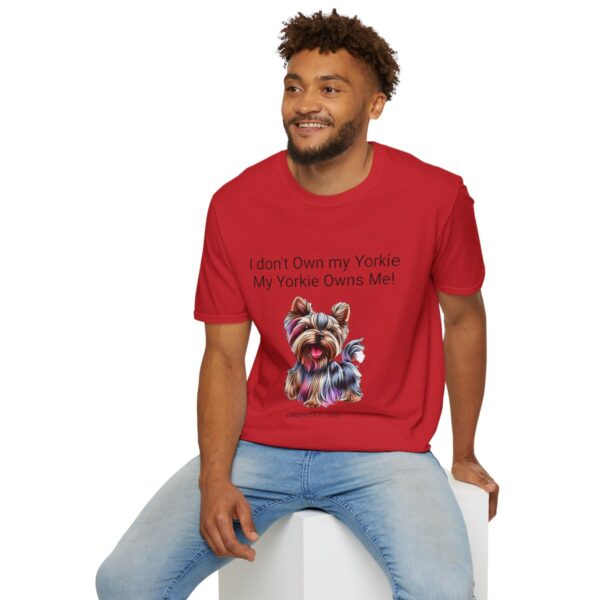 Unisex Softstyle My Yorkie Owns Me T-Shirt - Image 96