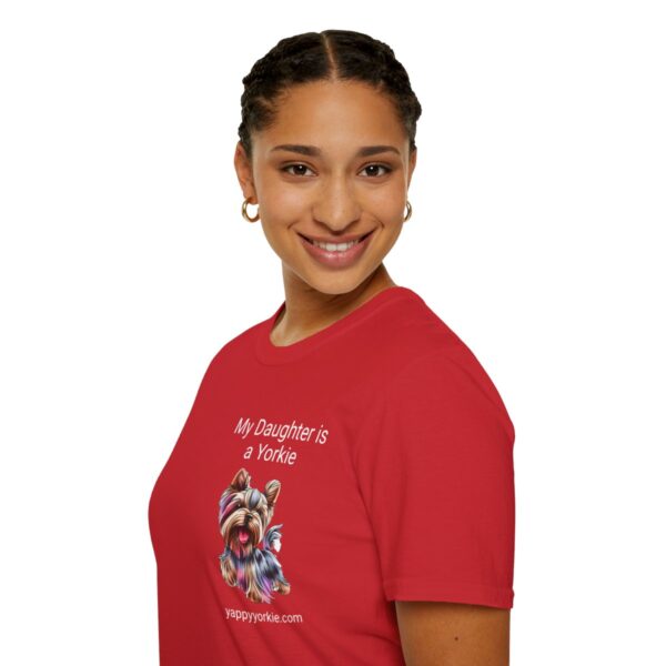 Unisex Softstyle My Daughter is a Yorkie T-Shirt - Image 9