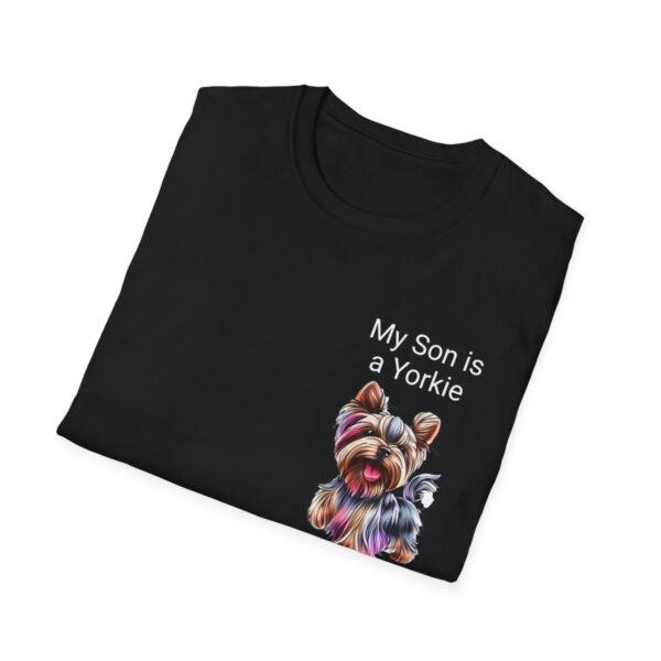 Unisex Softstyle My Son is a Yorkie T-Shirt - Image 16