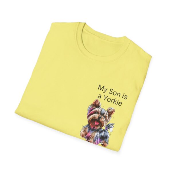 Unisex Softstyle My Son is a Yorkie T-Shirt - Image 40