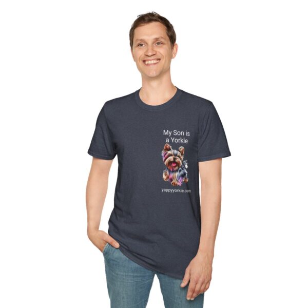 Unisex Softstyle My Son is a Yorkie T-Shirt - Image 91