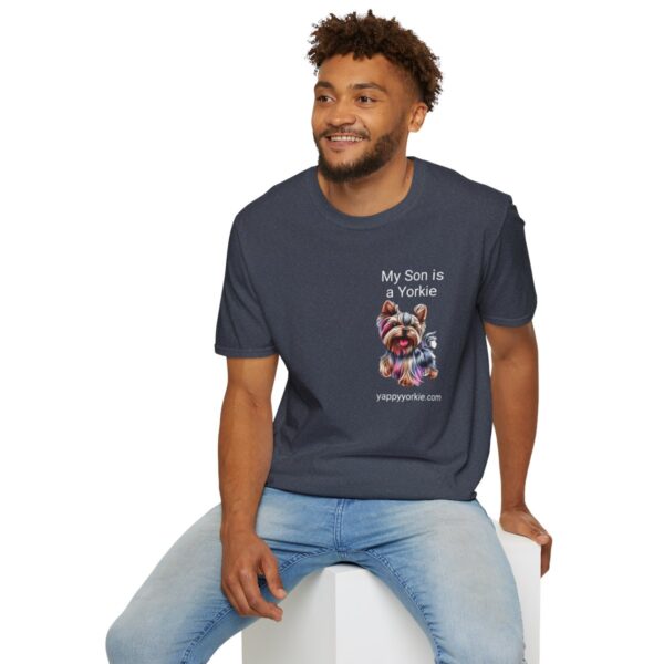 Unisex Softstyle My Son is a Yorkie T-Shirt - Image 96