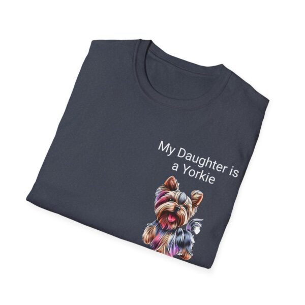 Unisex Softstyle My Daughter is a Yorkie T-Shirt - Image 64