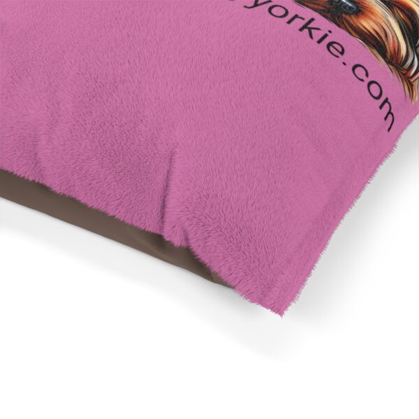 Pink Cozy Yorkie Pillow Bed - Image 2