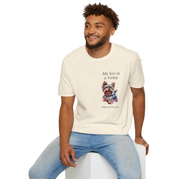 Unisex Softstyle My Son is a Yorkie T-Shirt - Image 36