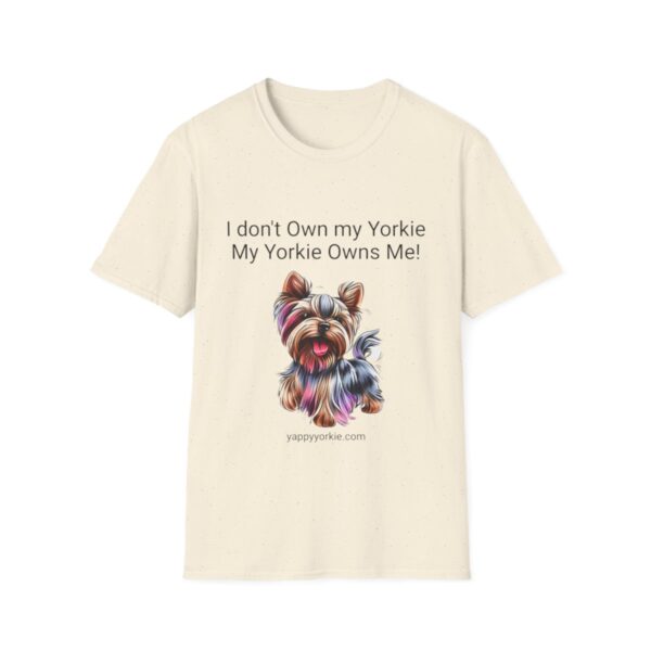 Unisex Softstyle My Yorkie Owns Me T-Shirt - Image 25