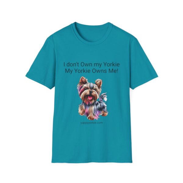 Unisex Softstyle My Yorkie Owns Me T-Shirt