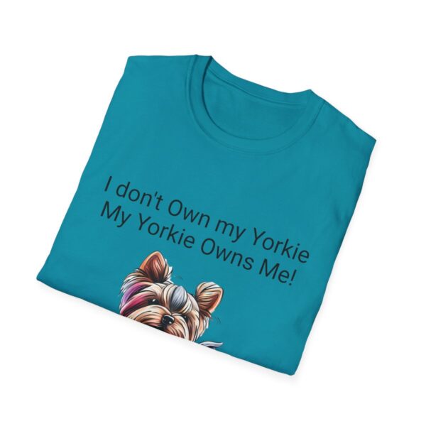 Unisex Softstyle My Yorkie Owns Me T-Shirt - Image 4