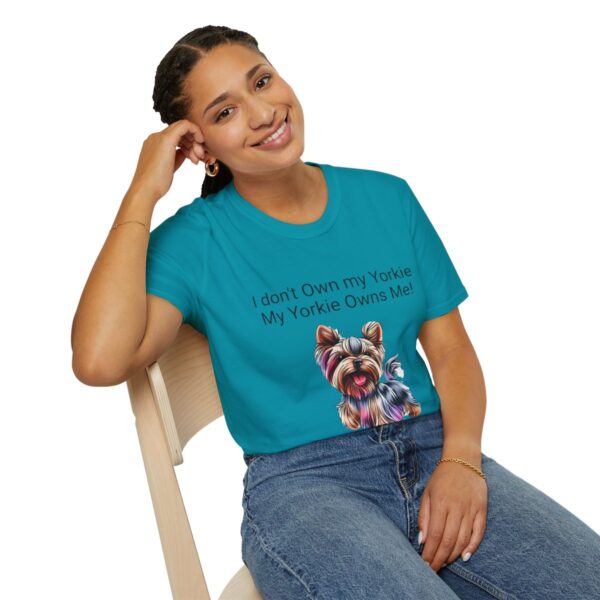 Unisex Softstyle My Yorkie Owns Me T-Shirt - Image 10