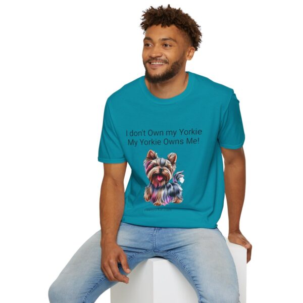 Unisex Softstyle My Yorkie Owns Me T-Shirt - Image 12