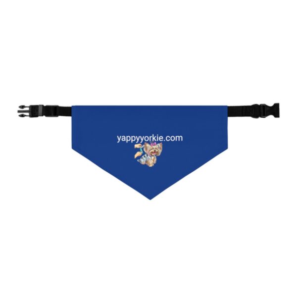 Yorkie Groomer Bandana Collar Blue - Image 4