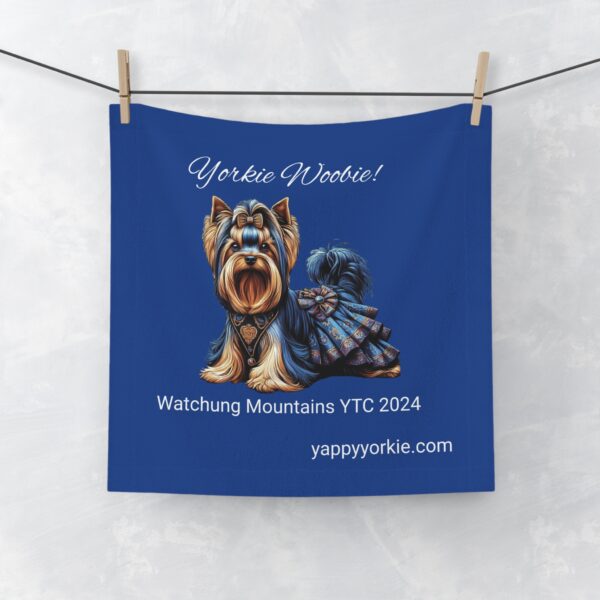 2025 Watchung Mountains Yorkshire Terrier Club 13' X 13" Yorkie Woobie Blue - Image 3