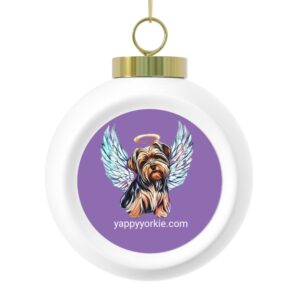 Yorkie Collectable Christmas Ball Ornament