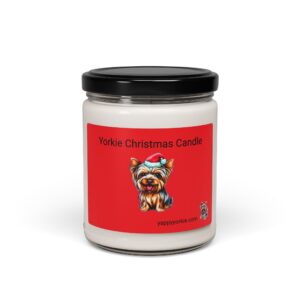 Scented Soy Yorkie Chistmas Candle, 9oz