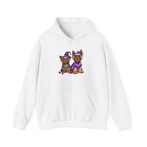 Halloween Yorkie Hoodie – Cute Dog Face Graphic Sweatshirt
