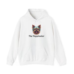 The Yappinator Yorkie Hoodie – Cute Dog Face Graphic Sweatshirt